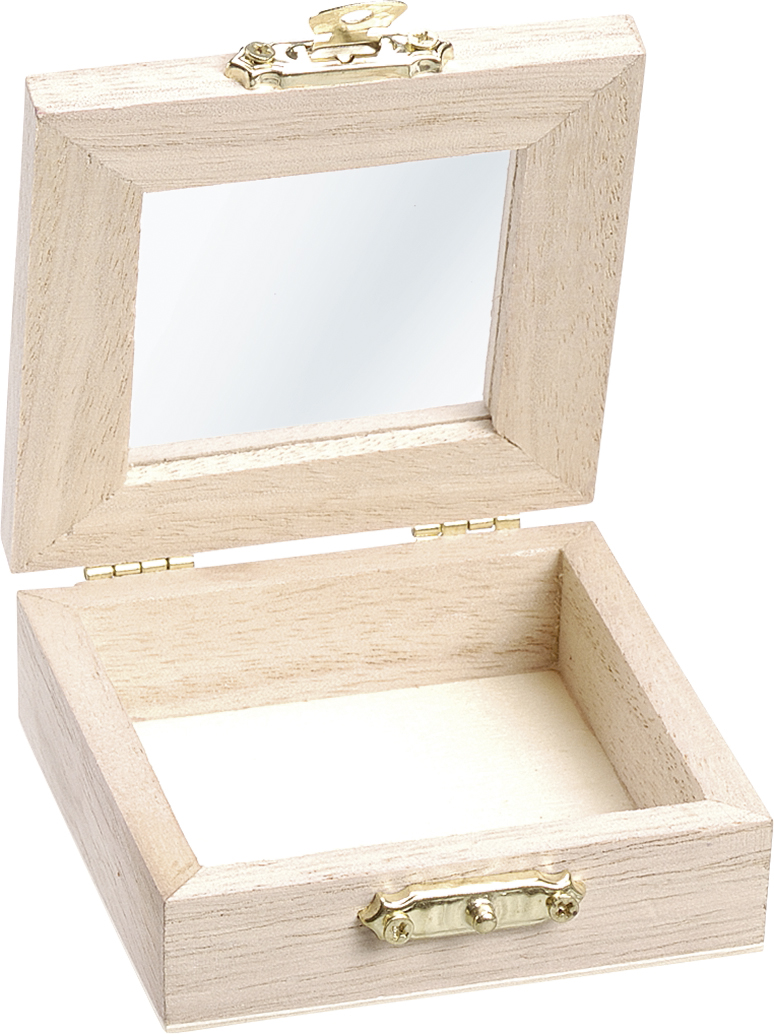 Wooden box 7x7x2,5cm square